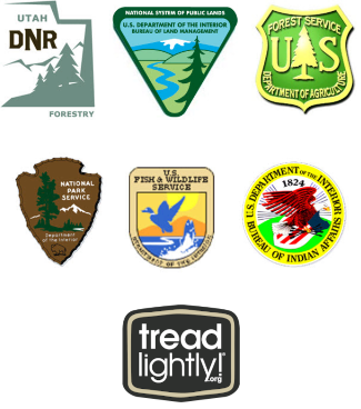 Utah DNR Forestry. U.S. Department of the Interior Bureau of Land Management. U.S. Forest Service Department of Agriculture. National Park Service. U.S. Fish & Wildlife Service. U.S. Department of the Interior Bureau of Indian Affairs.